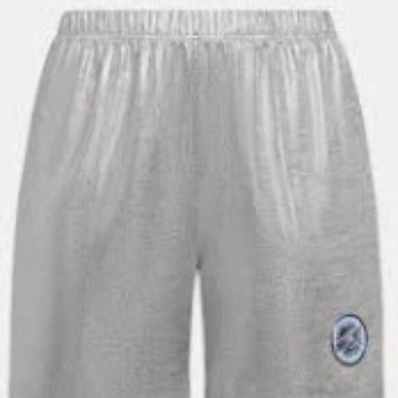 SAVAGE X FENTY Chain Reaction Metallic Basketball Shorts in Silver Sz LARGE - Picture 6 of 6